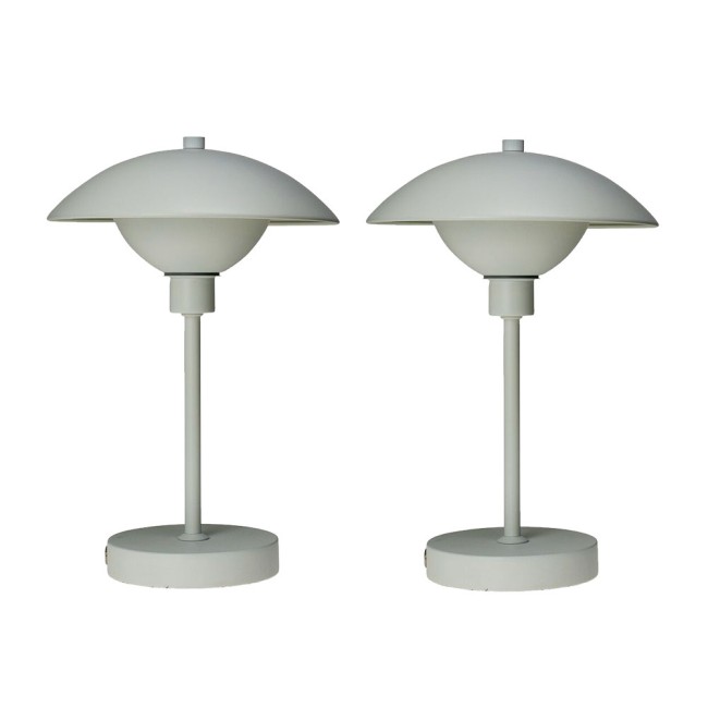 Dyberg Larsen Roma LED table lamp, white, 2 pcs