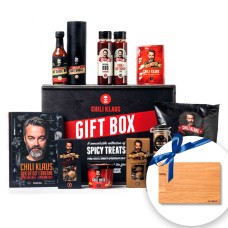 Chili Klaus Spicy Box and Global cutting board