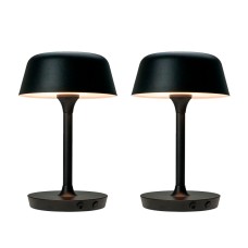 Dyberg Larsen Valencia table lamp, black, 2 pcs.